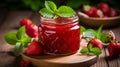 Sweet and flavorful homemade strawberry jam with fresh picked strawberries for breakfast or dessert