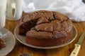 Sweet fluffy chocolate mayonnaise cake for dessert