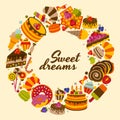 Sweet food cute background