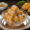 Sweet food Dry Fruits Mango Roll