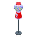 Sweet food icon isometric vector. Bubblegum machine