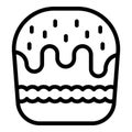 Sweet food icon outline vector. Cake idea Royalty Free Stock Photo