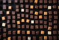 sweet food placed on a table chocolate cubes Royalty Free Stock Photo