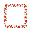 Sweet Frame Made of Strawberry Royalty Free Stock Photo