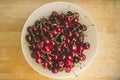 Sweet fresh cherries in film style