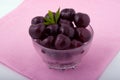 Sweet fresh cherries in a glass bowl Royalty Free Stock Photo