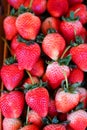 Sweet freshness strawberry group ready to eat storage in container box