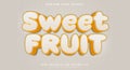 Sweet Fruit editable text effect Template Royalty Free Stock Photo