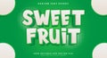 Sweet Fruit editable text effect Template Royalty Free Stock Photo