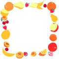 Sweet fruit frame with place for text