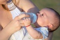 Sweet funny baby drinking water Royalty Free Stock Photo