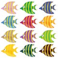 Sweet and funny fish color vector illustrtion Royalty Free Stock Photo