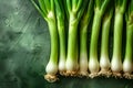 Sweet Garleek is a garlic and leek hybrid that combines the sweetness of onions with the rich flavor of garlic. On a Royalty Free Stock Photo