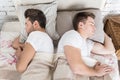 Sweet gay couple sleeping together Royalty Free Stock Photo