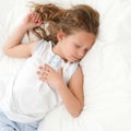 Sweet girl fast asleep. Royalty Free Stock Photo