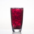 Sweet grape juice with ice in glass Royalty Free Stock Photo