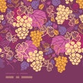 Sweet grape vines horizontal border seamless Royalty Free Stock Photo