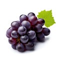 Sweet grapes fruits with leaves Royalty Free Stock Photo