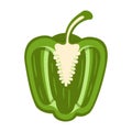 Sweet green bell pepper