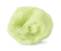 Sweet green cotton candy isolated on white Royalty Free Stock Photo