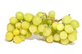 Sweet green seedless grapes on vine Royalty Free Stock Photo