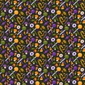 Sweet halloween candy seamless pattern vector