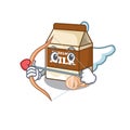 Sweet hazelnut milk Cupid cartoon design with arrow and wings