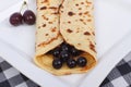 Sweet healthy pancake with berries.