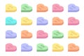 Sweet heart candy isometric icon. Royalty Free Stock Photo