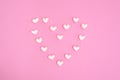 Sweet Heart Candy minimal styleSweet heart candy on pink backg