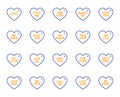 Sweet heart line icons. Sweetheart for valentines day, love heart. Vector