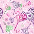 Sweet heart pattern, old paper Royalty Free Stock Photo