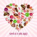 Sweet heart poster for sweet shop