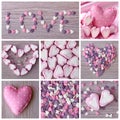 Sweet hearts collage Royalty Free Stock Photo