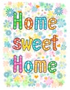 Sweet home lettering decorative text