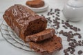 Sweet home made chocolate pound cake Royalty Free Stock Photo