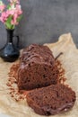 Sweet home made chocolate sponge cake Royalty Free Stock Photo