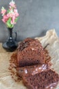 Sweet home made chocolate sponge cake Royalty Free Stock Photo