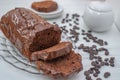 Sweet home made chocolate sponge cake Royalty Free Stock Photo