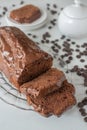 Sweet home made chocolate sponge cake Royalty Free Stock Photo