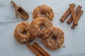 Sweet home made cinnamon donuts Royalty Free Stock Photo