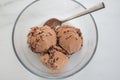 Home made dark chocolate ice cream