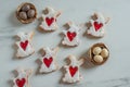 sweet home made easterbunny cookies Royalty Free Stock Photo