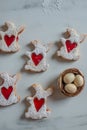 sweet home made easterbunny cookies Royalty Free Stock Photo