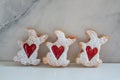 sweet home made easterbunny cookies Royalty Free Stock Photo