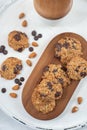 Sweet home made healthy chocolate chip cookies Royalty Free Stock Photo