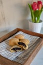 Sweet home made poppy seed cookies Royalty Free Stock Photo