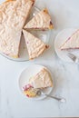 Sweet home made raspberry merigue pie Royalty Free Stock Photo