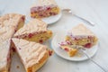 Sweet home made raspberry merigue pie Royalty Free Stock Photo