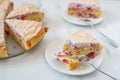 Sweet home made raspberry merigue pie Royalty Free Stock Photo